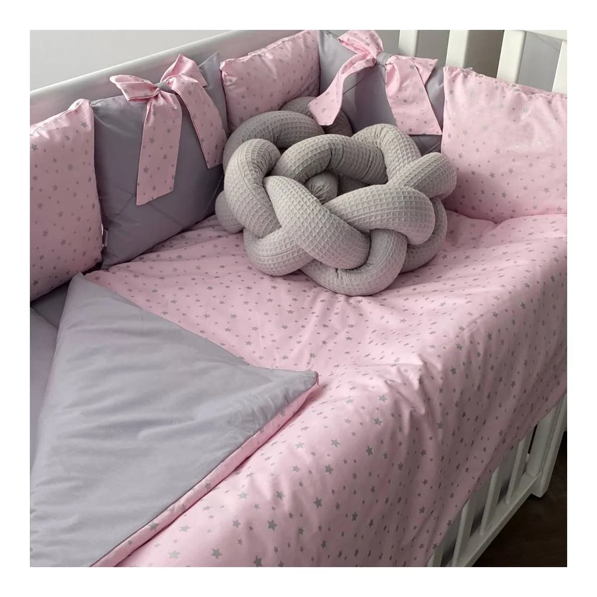Set de lenjerie pentru pat cu cosita Mikki 6 el.